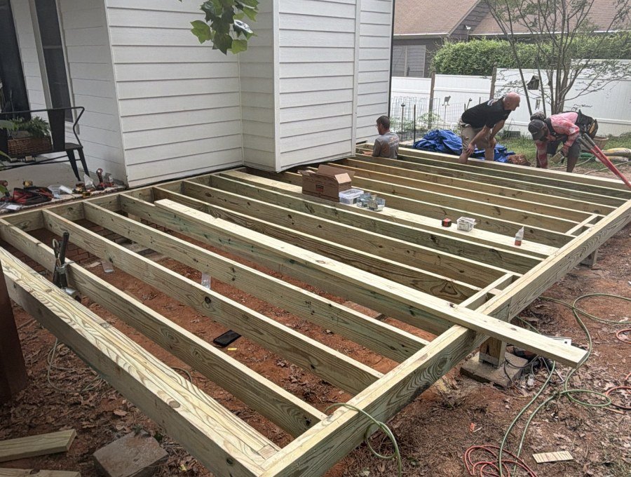 Composite deck and rail