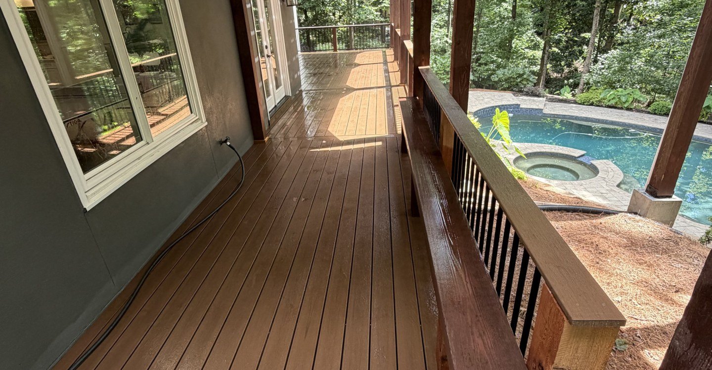 Covered porch & pool deck