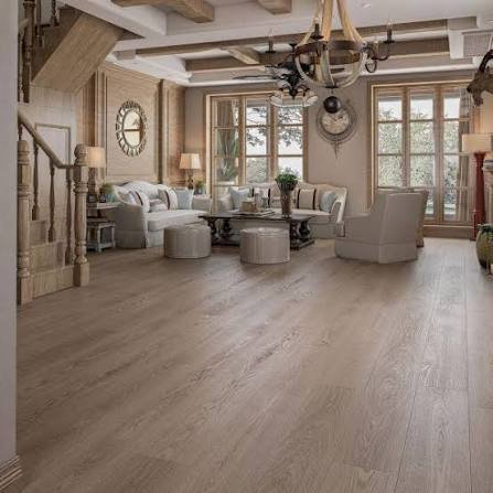 Luxury vinyl plank fitted over a properly prepared, level subfloor — waterproof, hard-wearing, and quiet underfoot.